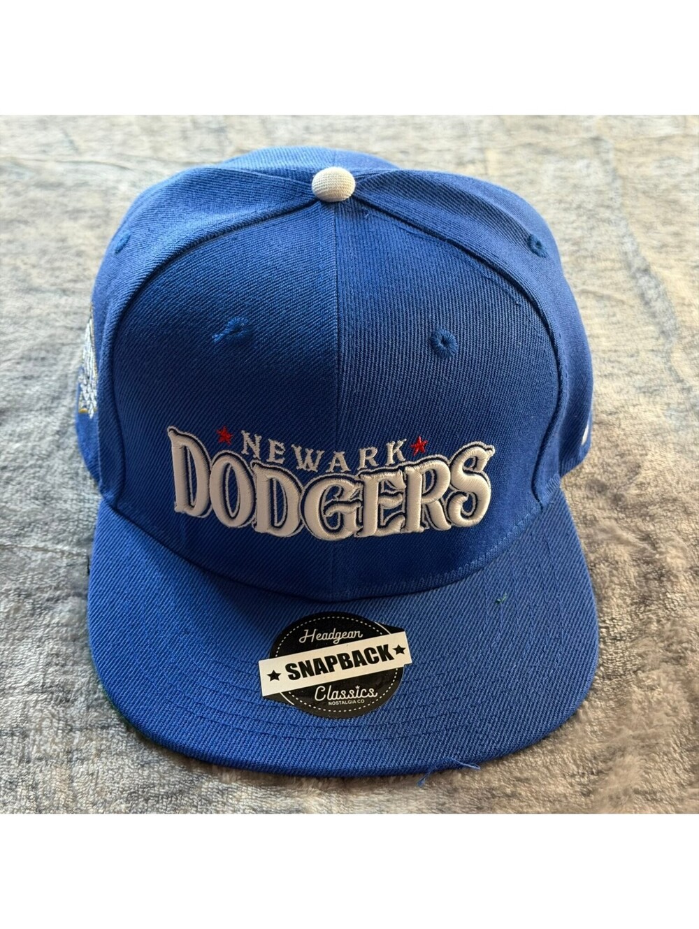 Newark Dodgers Hat Headgear Classics Snapback Men's Blue 1945 Throwback Baseball
